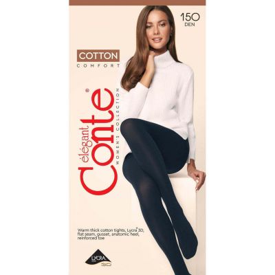 Tights Conte Cotton 150 Den | Soft Warm Opaque Women Pantyhose